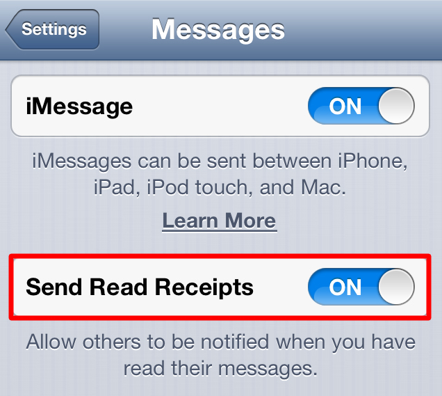 Read Receipt iMessage